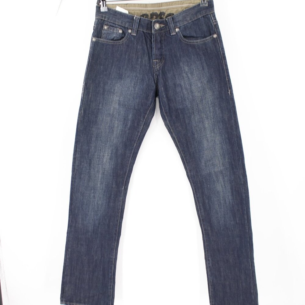 Hugo‎ boss jeans men's 30 L33 button fly blue denim cotton new york dark wash